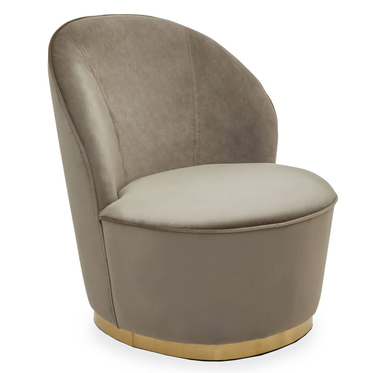 Luxe Mink Velvet Barrel Chair