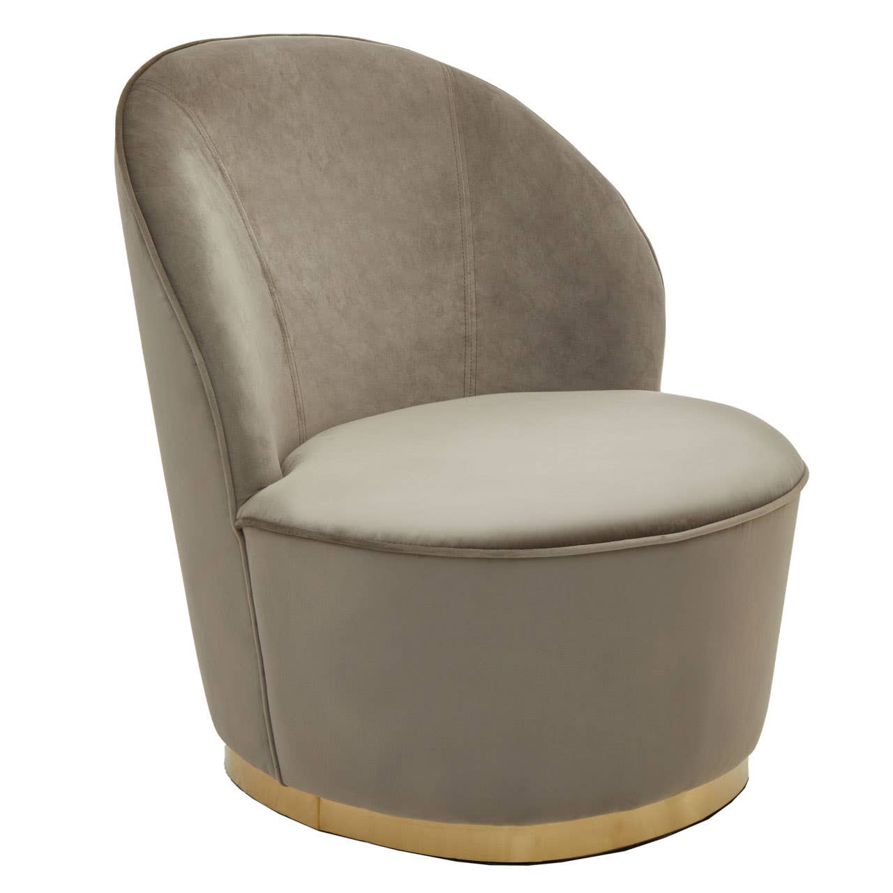 Luxe Mink Velvet Barrel Chair