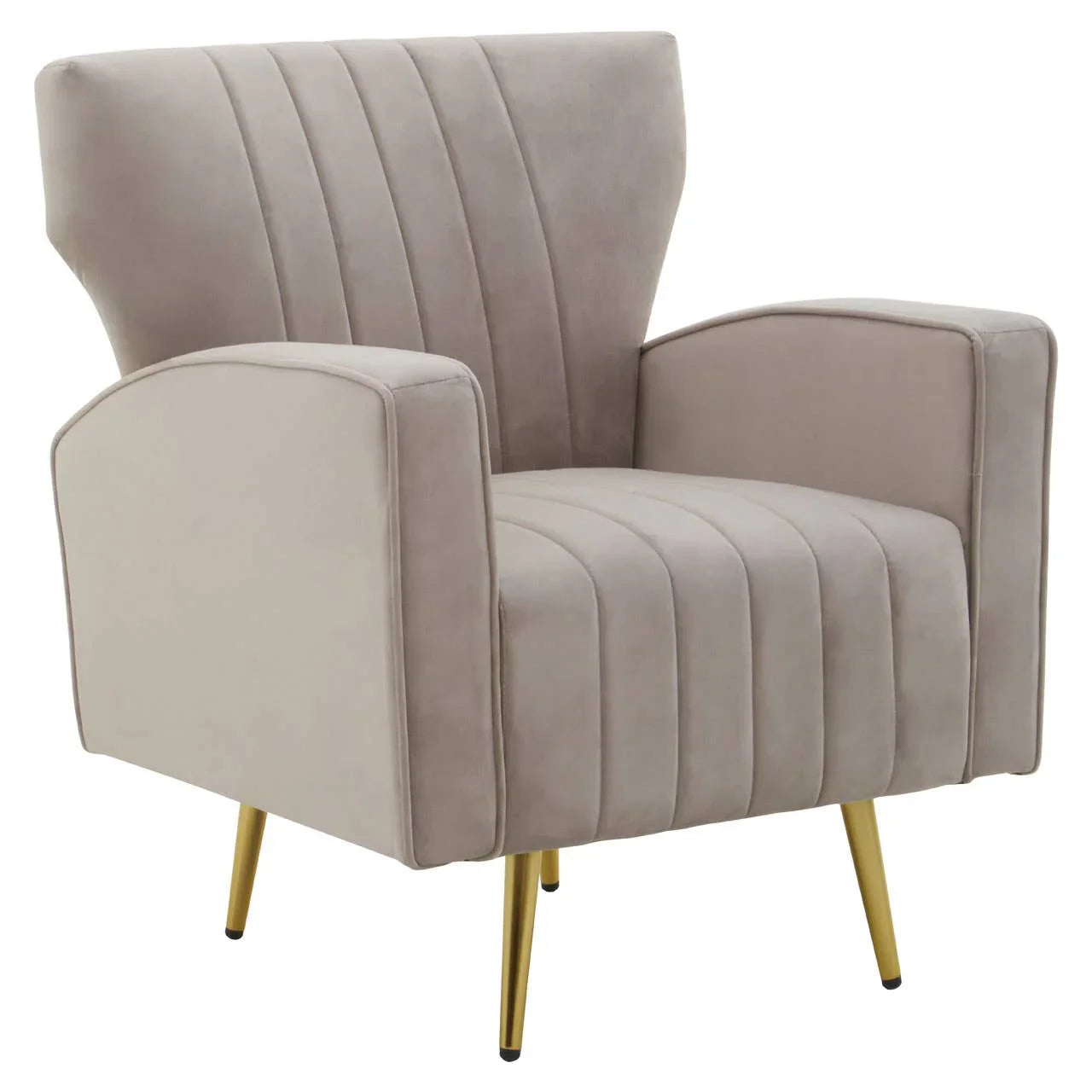 Luxe Velvet Wingback Armchair