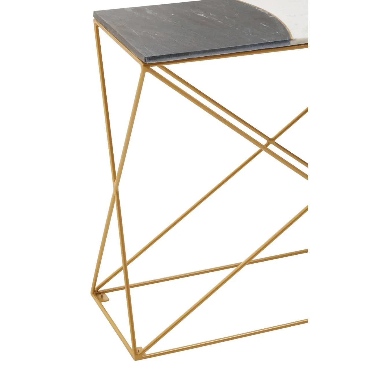 Luxury Marble Brass Console Table