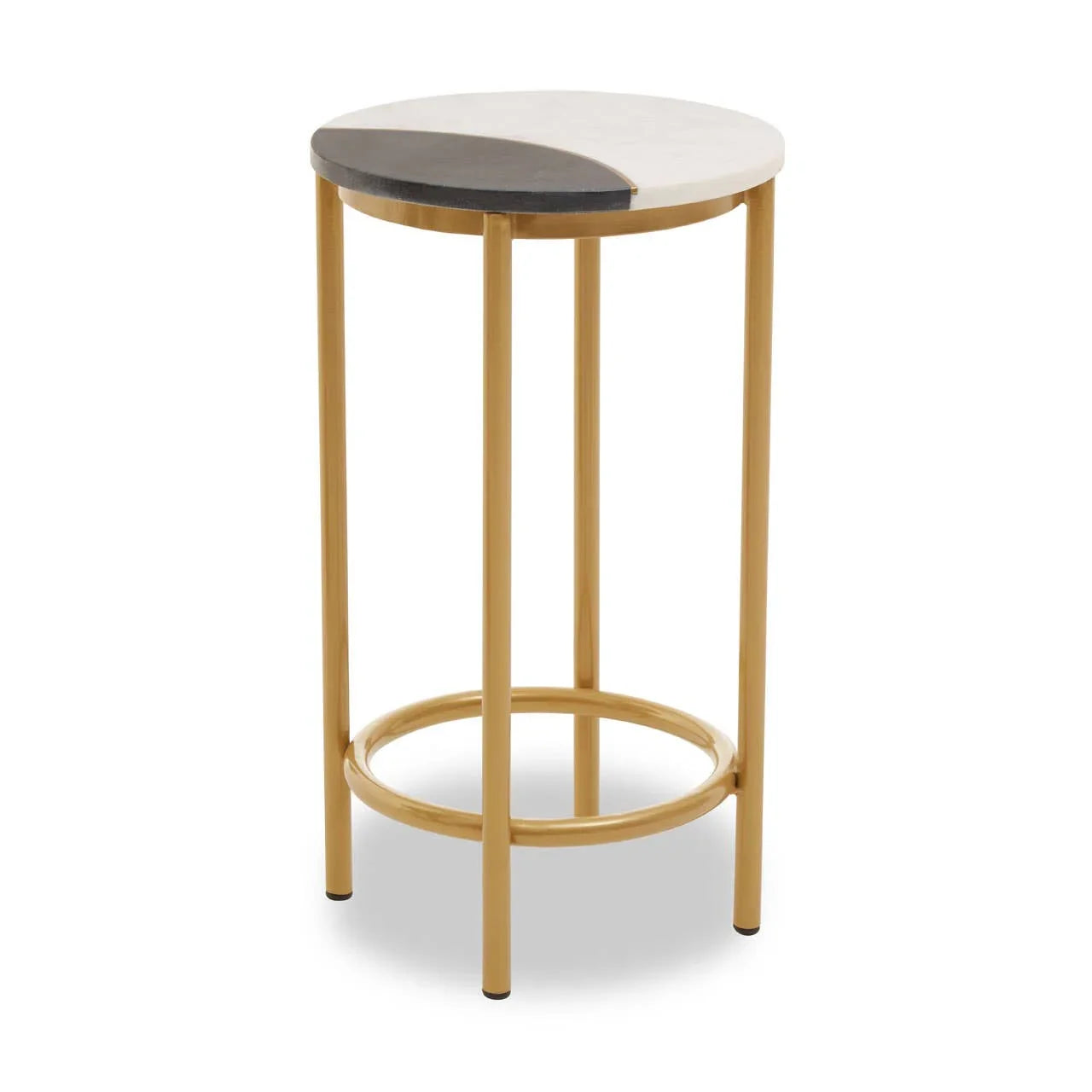 Elegant Marble Brass Side Table