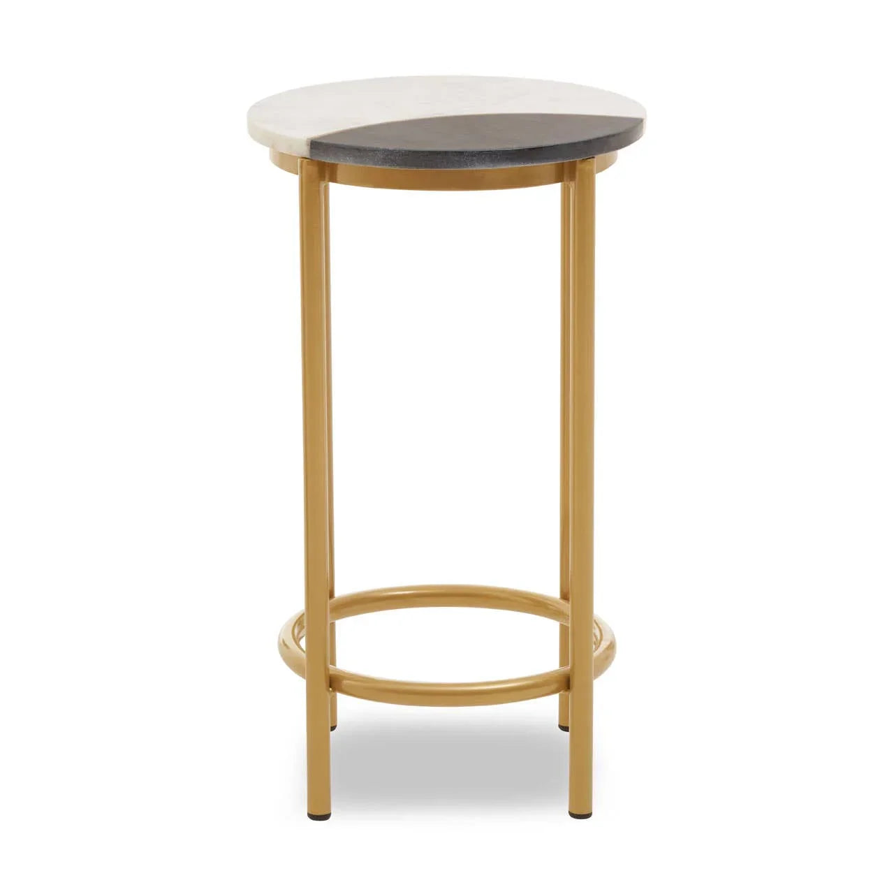 Elegant Marble Brass Side Table