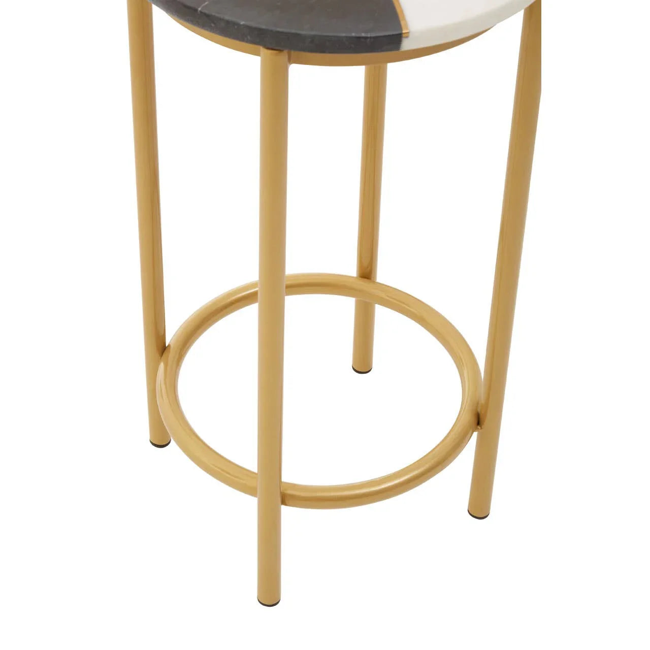 Elegant Marble Brass Side Table