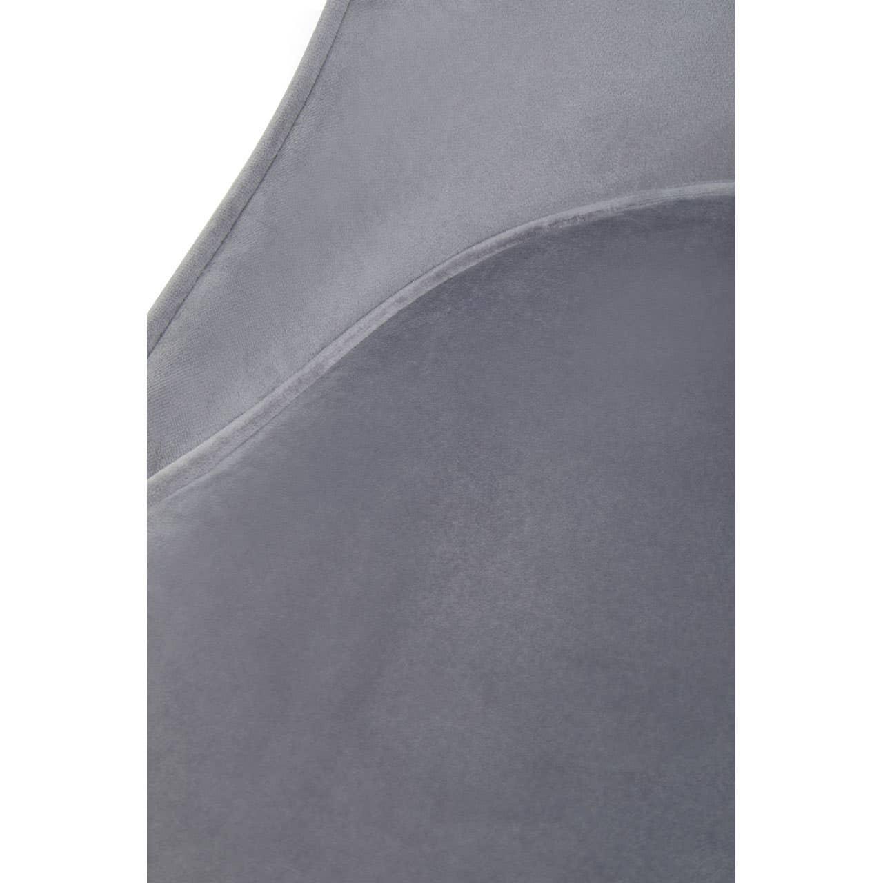 Luxe Grey Velvet Dining Chair