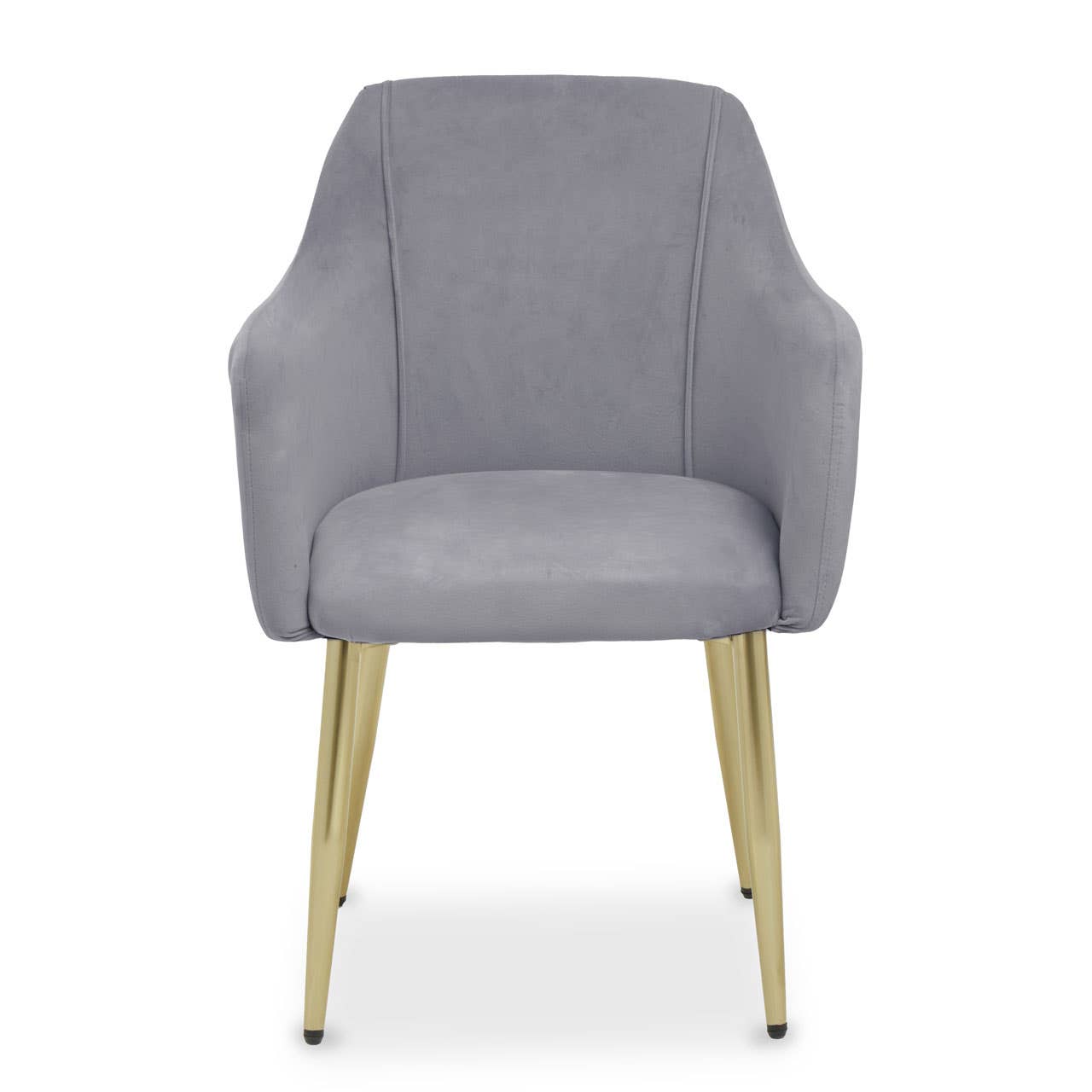 Luxe Grey Velvet Dining Chair