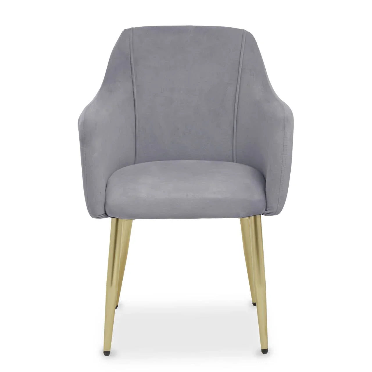 Luxe Grey Velvet Dining Chair
