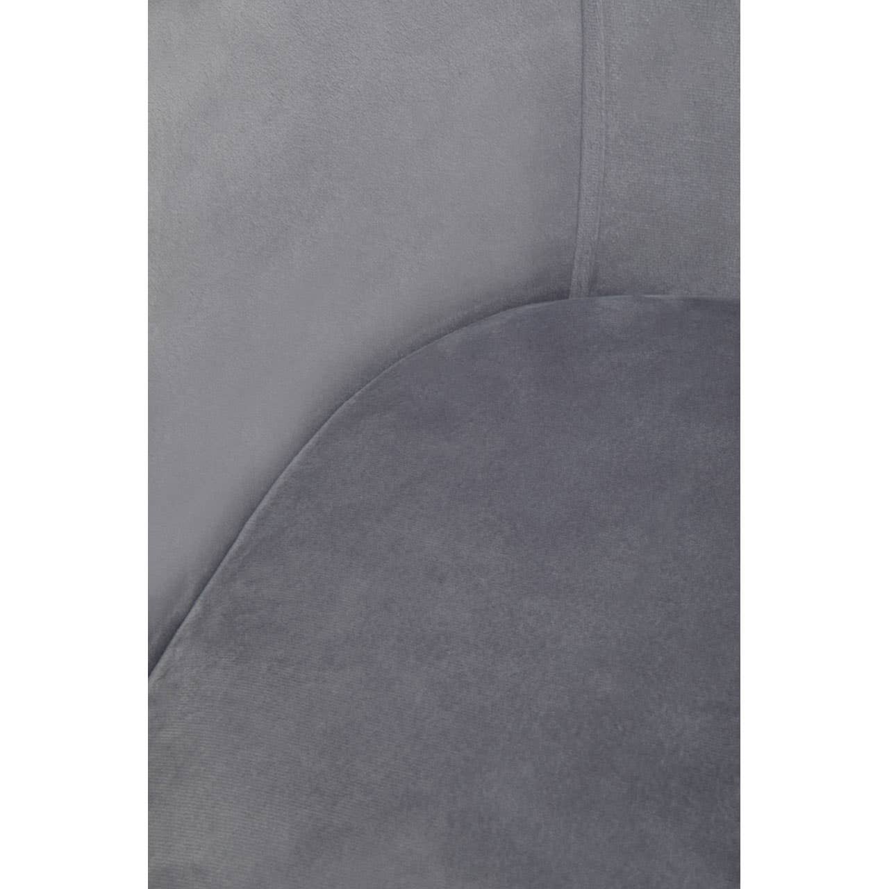 Luxe Grey Velvet Dining Chair
