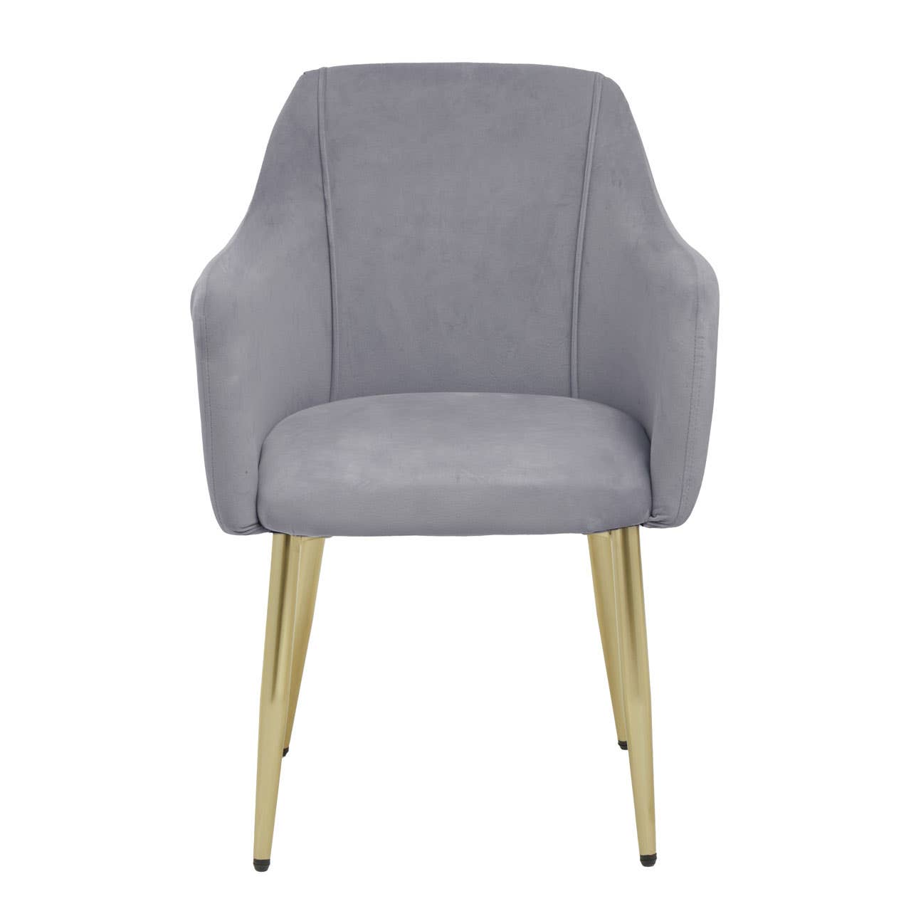 Luxe Grey Velvet Dining Chair