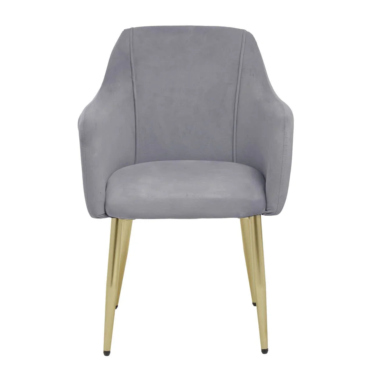 Luxe Grey Velvet Dining Chair