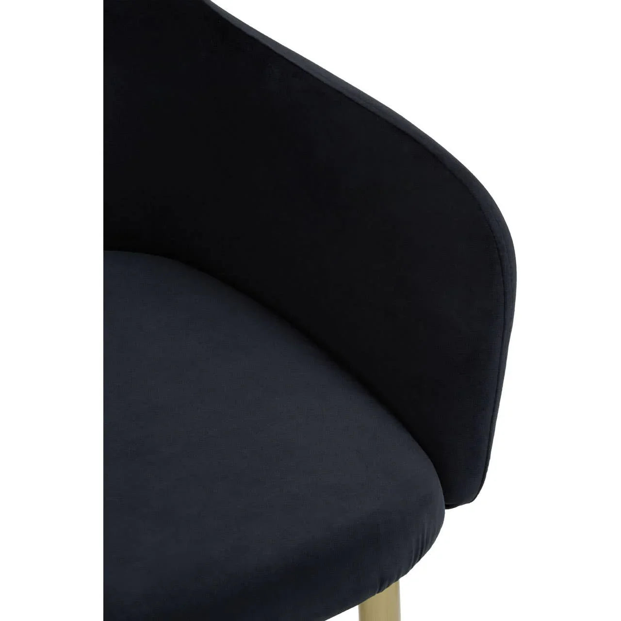 Luxe Black Velvet Dining Chair