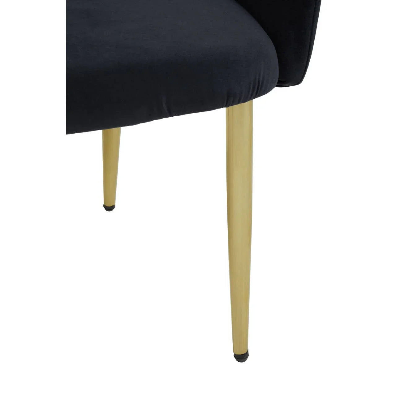Luxe Black Velvet Dining Chair