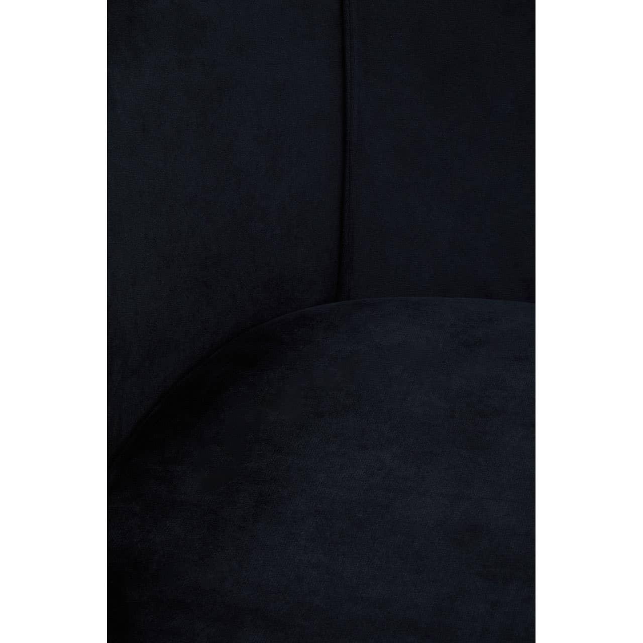 Luxe Black Velvet Dining Chair