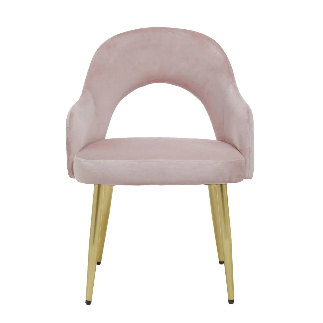 Luxe Pink Velvet Dining Chair
