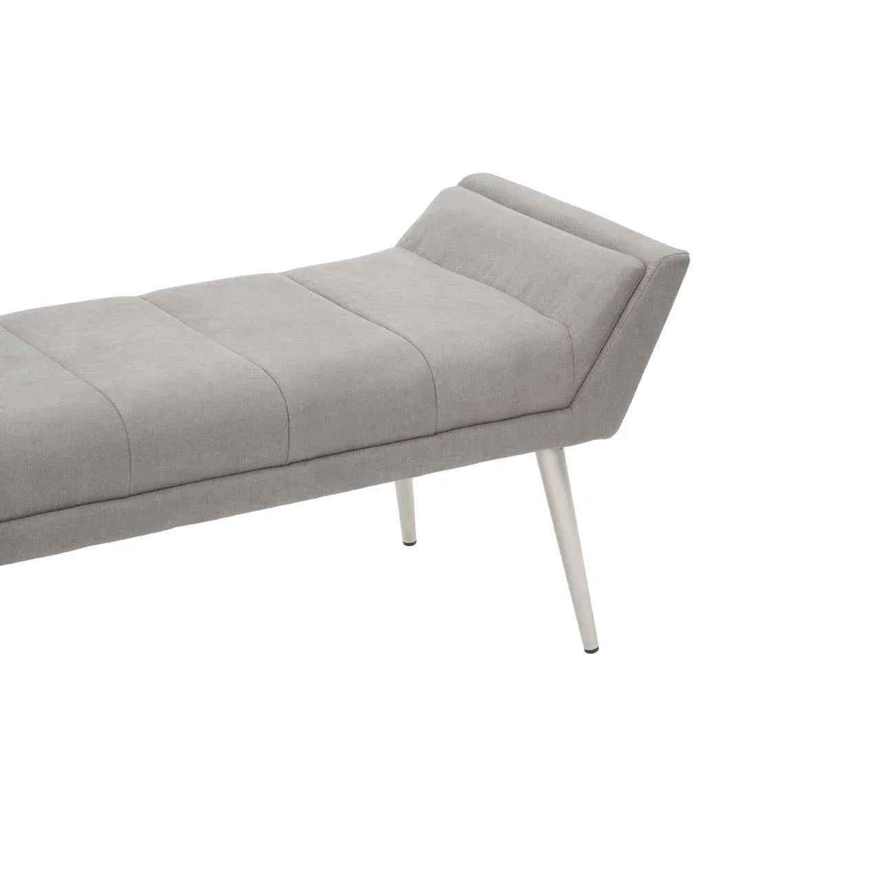 Sleek Grey Upholstered Bench