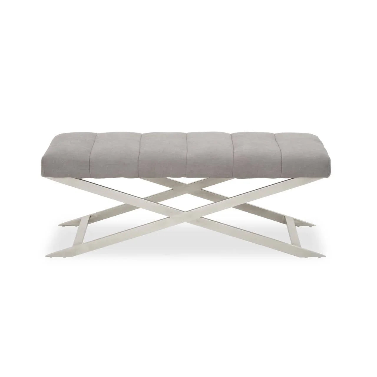 Luxe Silver Cross Base Bench