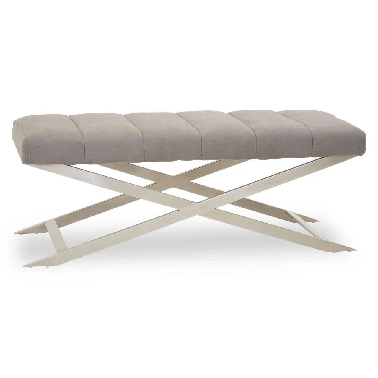 Luxe Silver Cross Base Bench