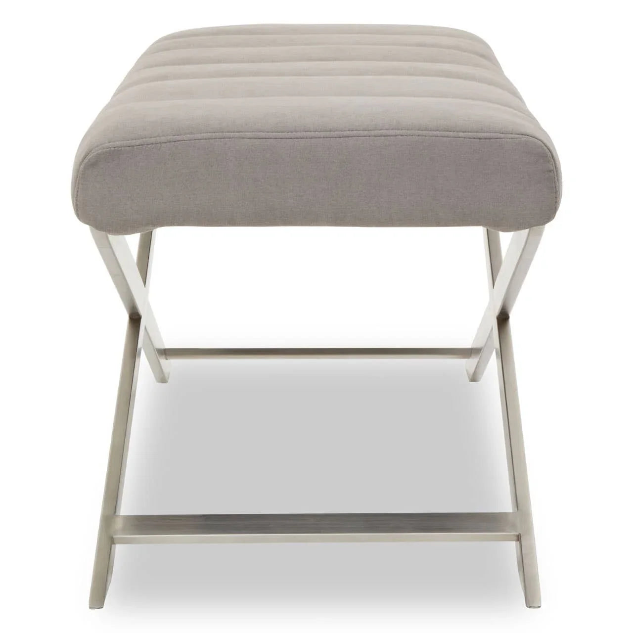 Luxe Silver Cross Base Bench
