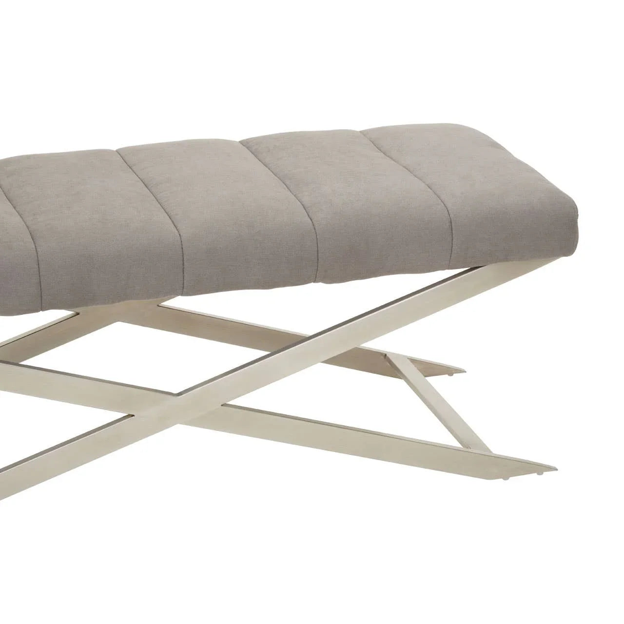 Luxe Silver Cross Base Bench