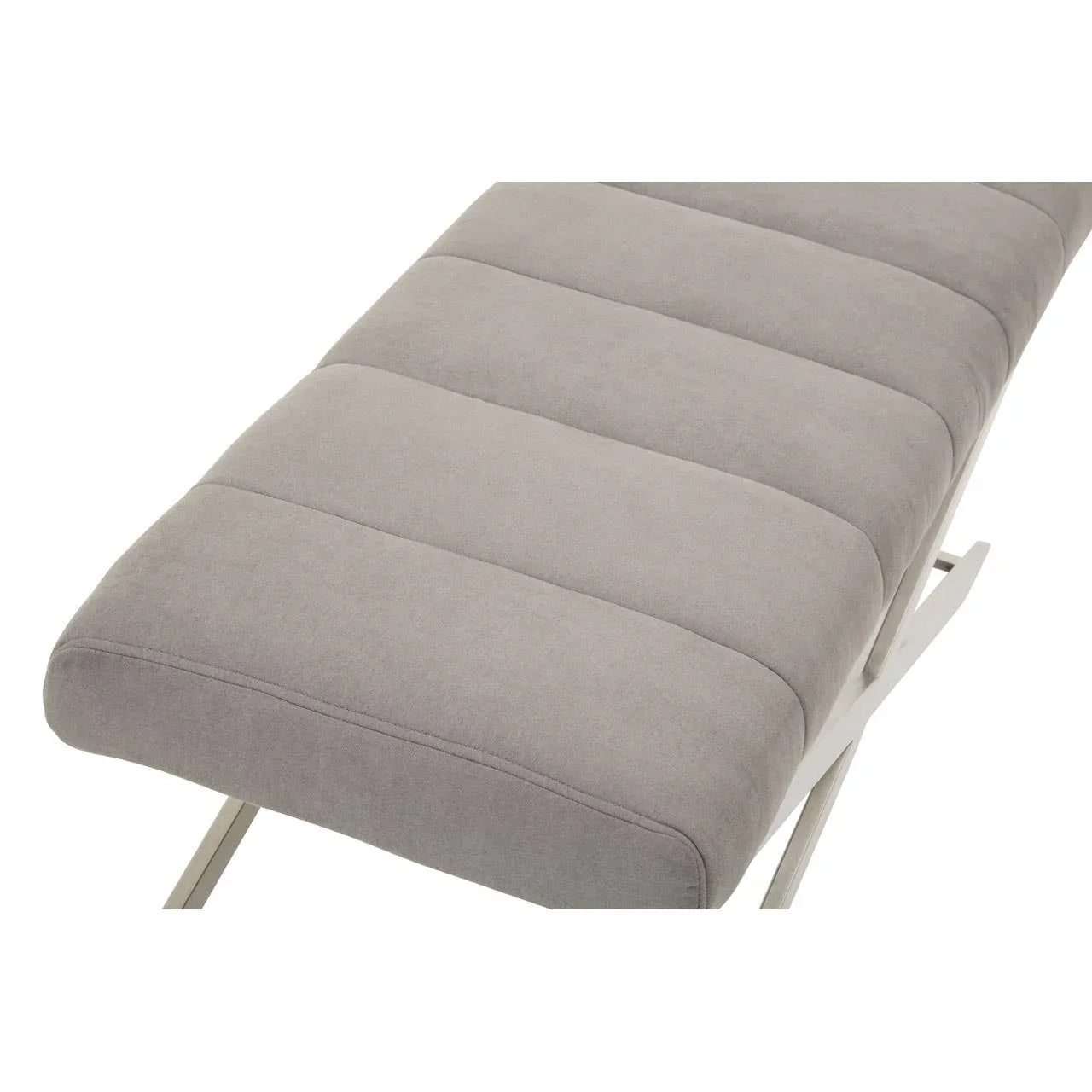 Luxe Silver Cross Base Bench
