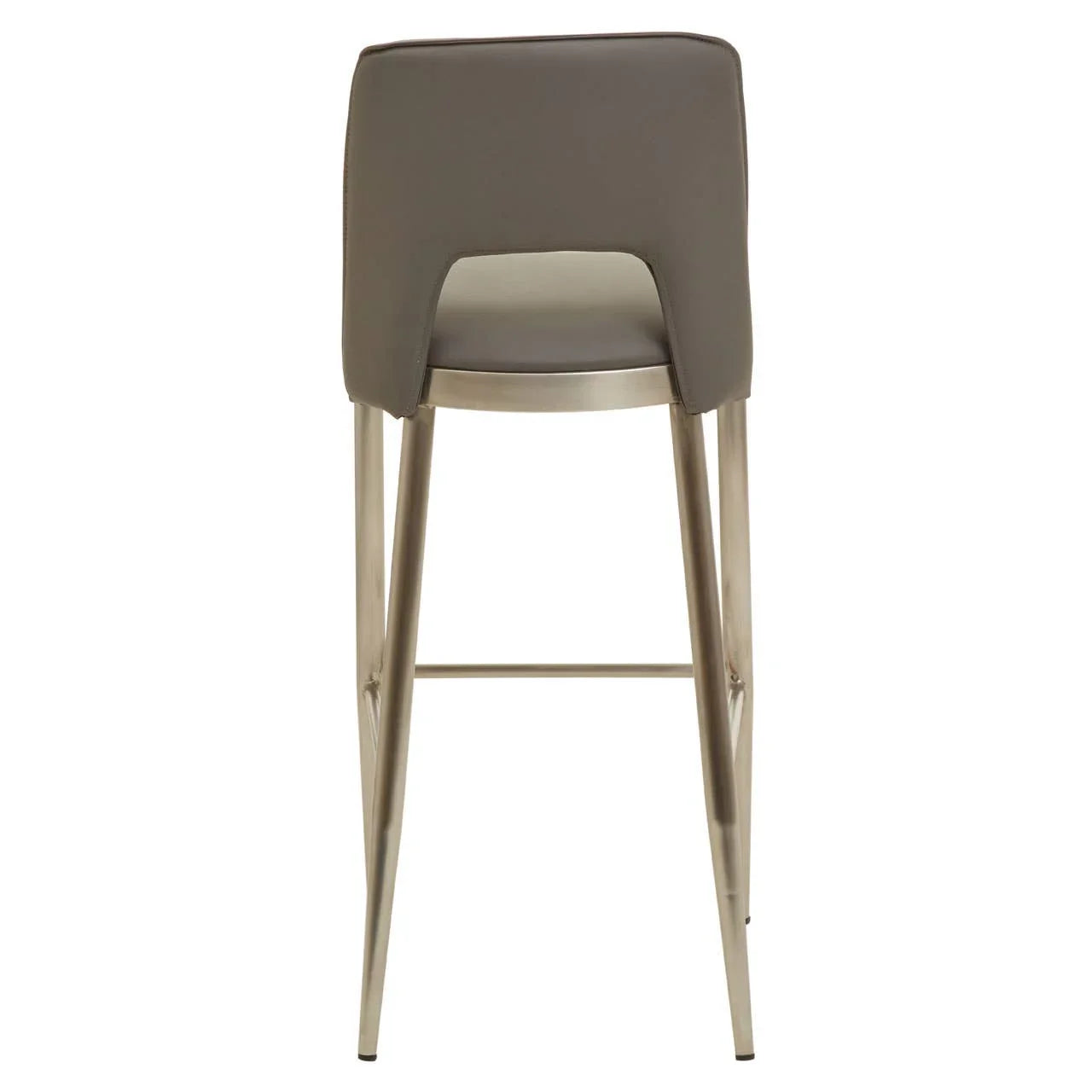 Retro Grey Leather Bar Chair