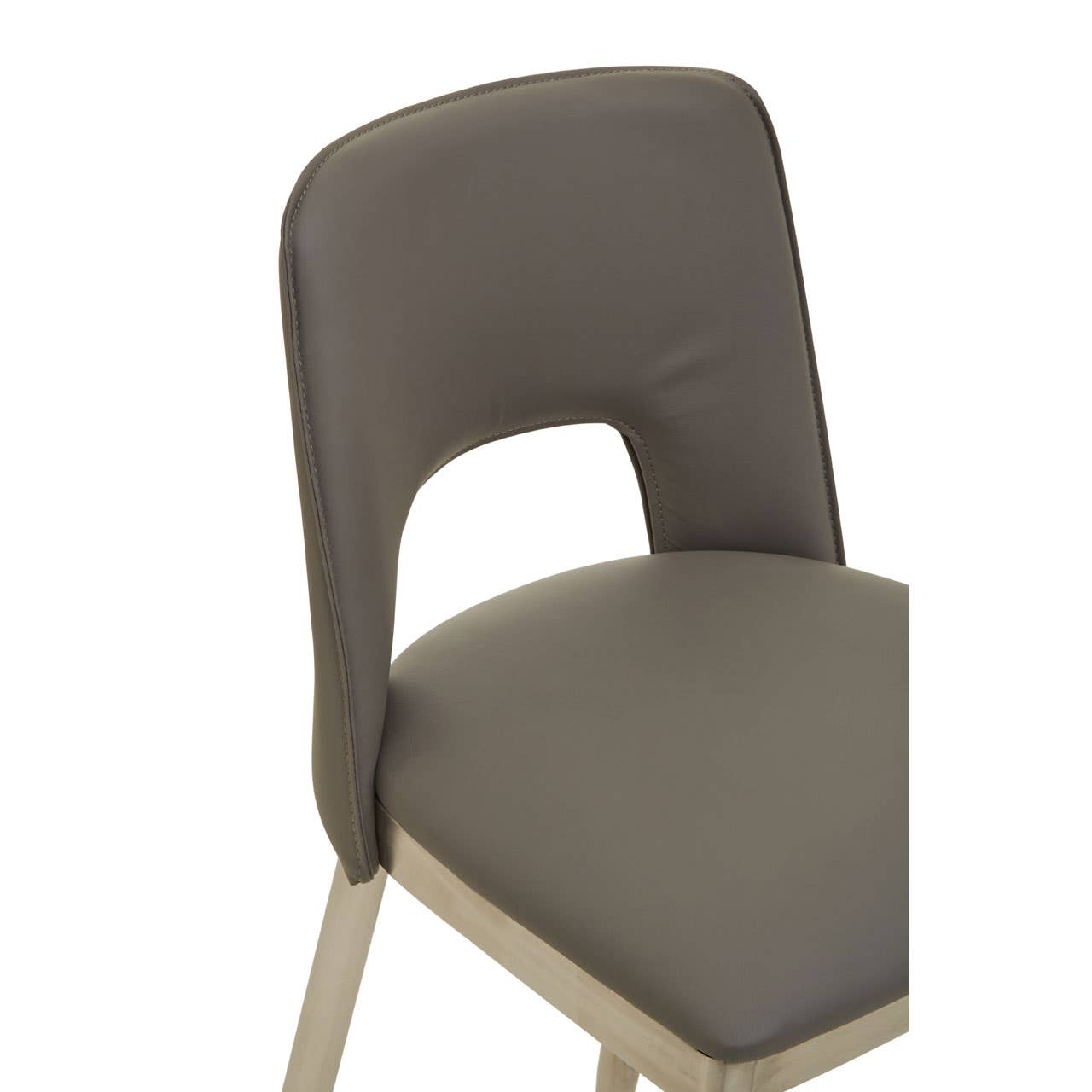Retro Grey Leather Bar Chair