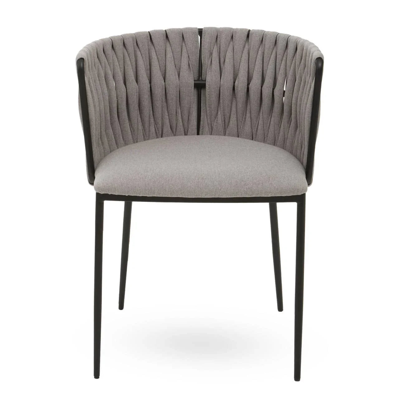 Modern Grey Woven Dining Chair