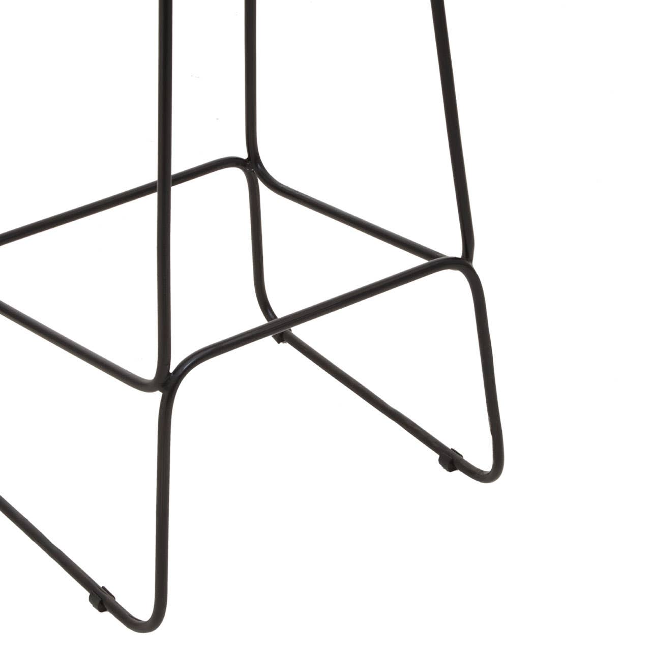 Sleek Wood Iron Bar Stool