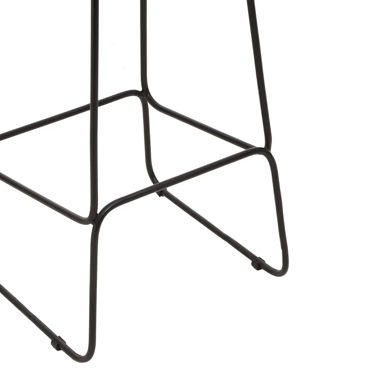 Sleek Wood Iron Bar Stool