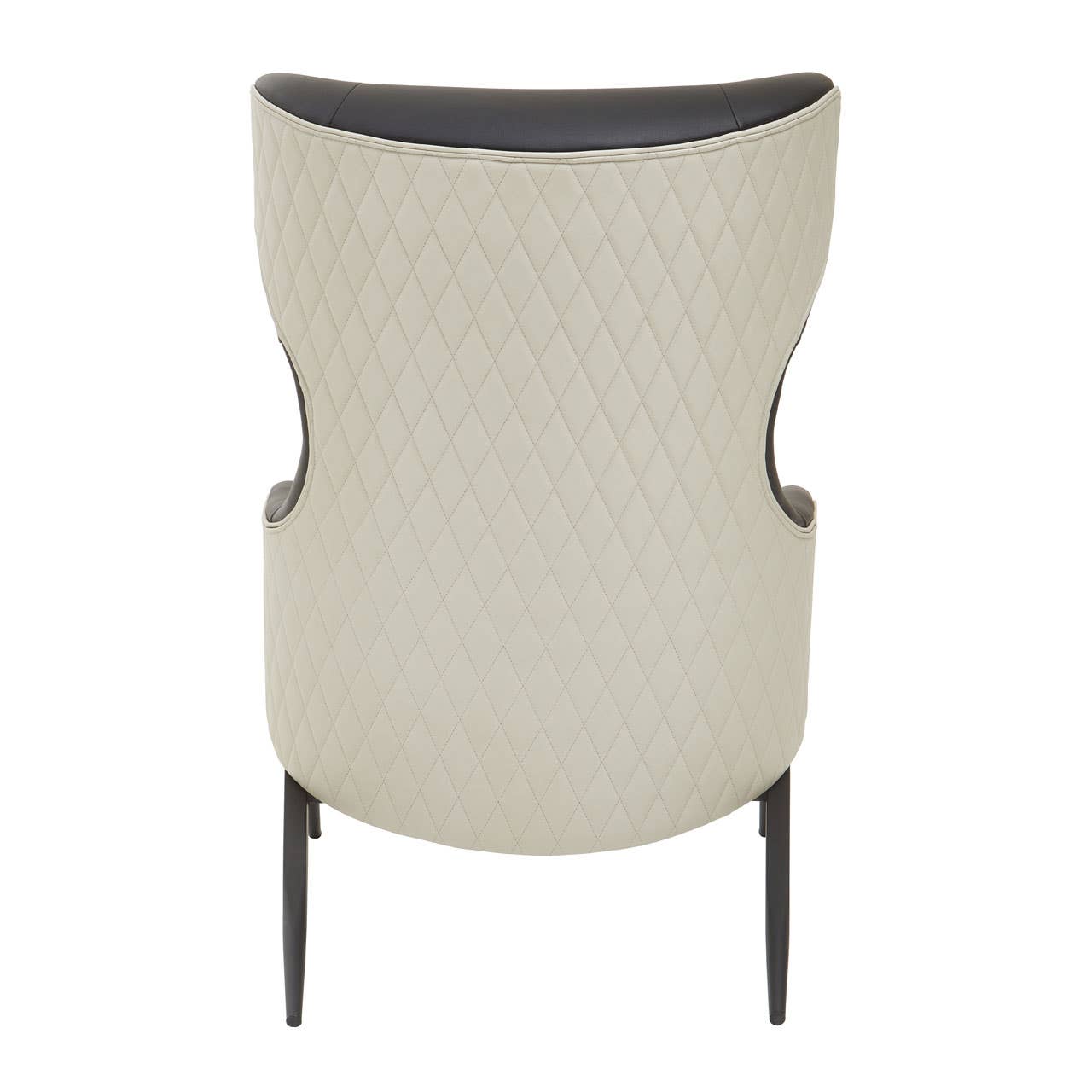 Modern Black Wingback Armchair