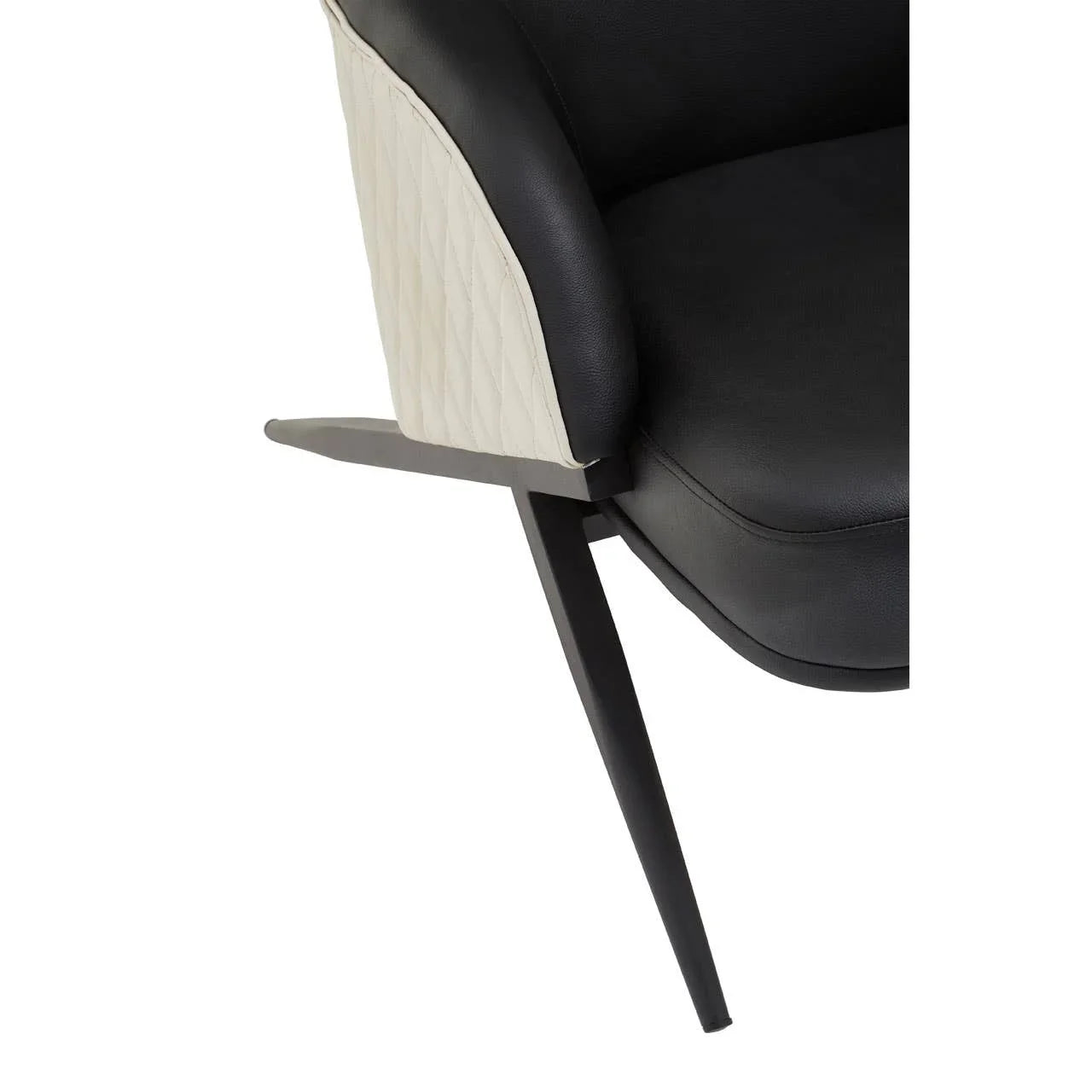 Modern Black Wingback Armchair