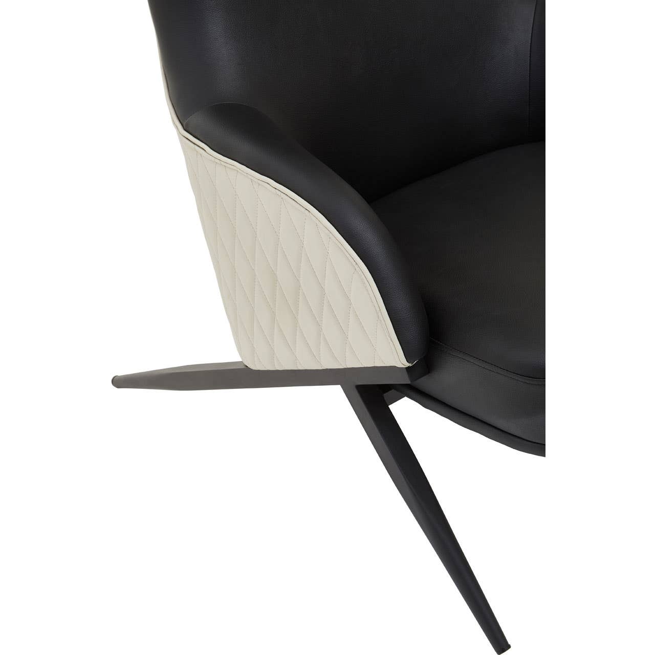 Modern Black Wingback Armchair