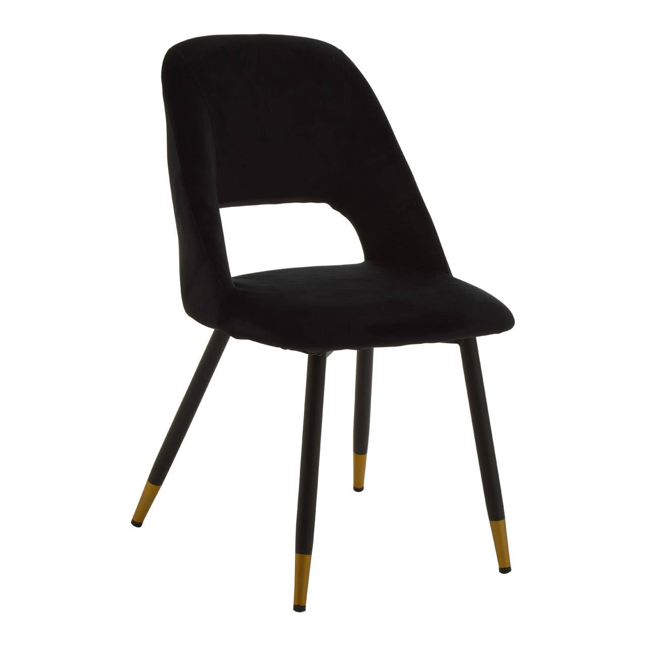 Luxe Black Velvet Dining Chair