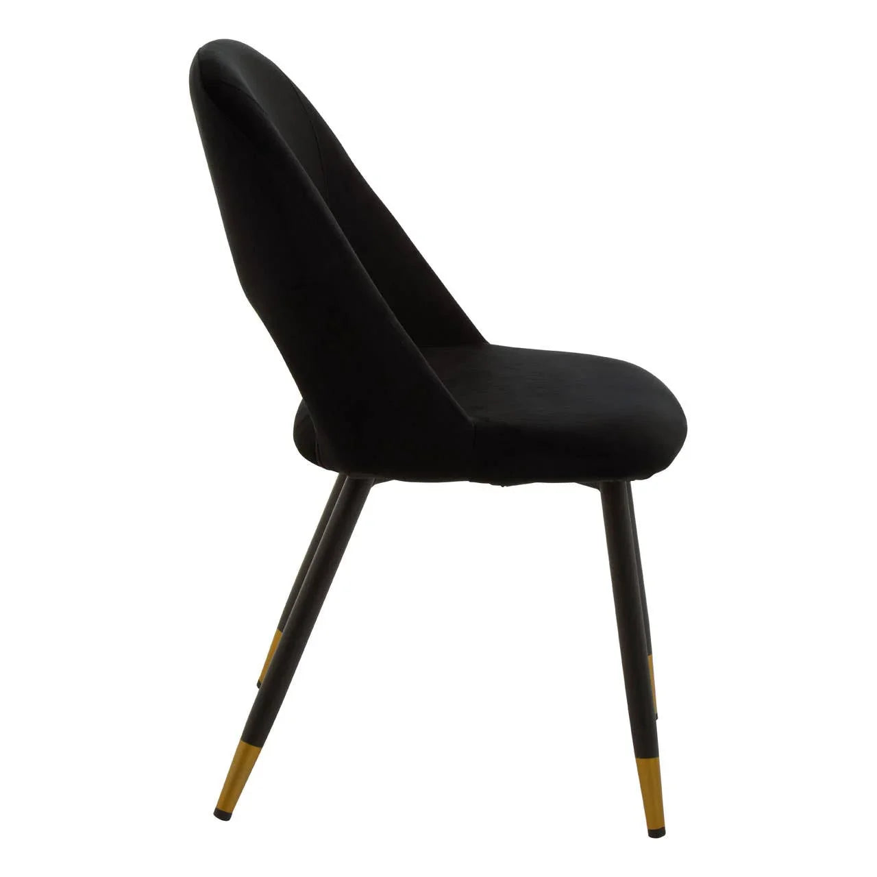 Luxe Black Velvet Dining Chair