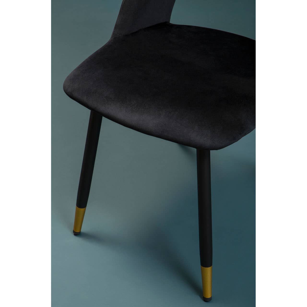 Luxe Black Velvet Dining Chair