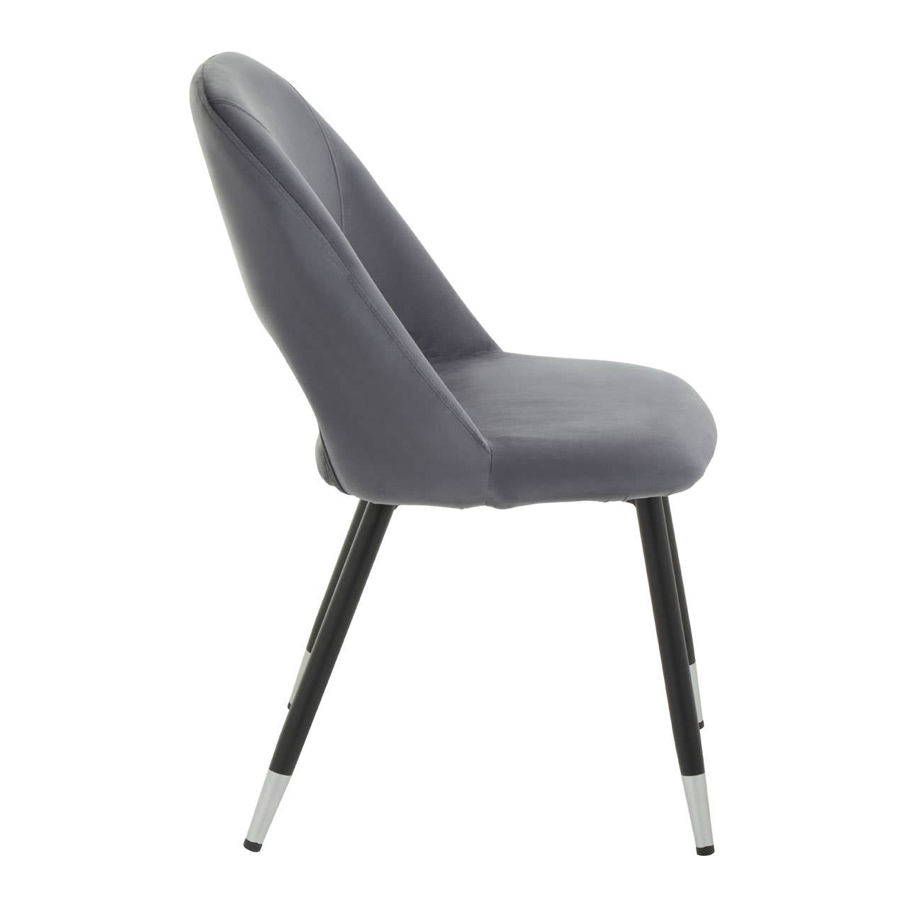 Luxe Grey Velvet Dining Chair