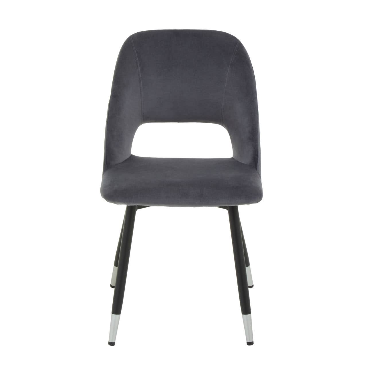 Luxe Grey Velvet Dining Chair