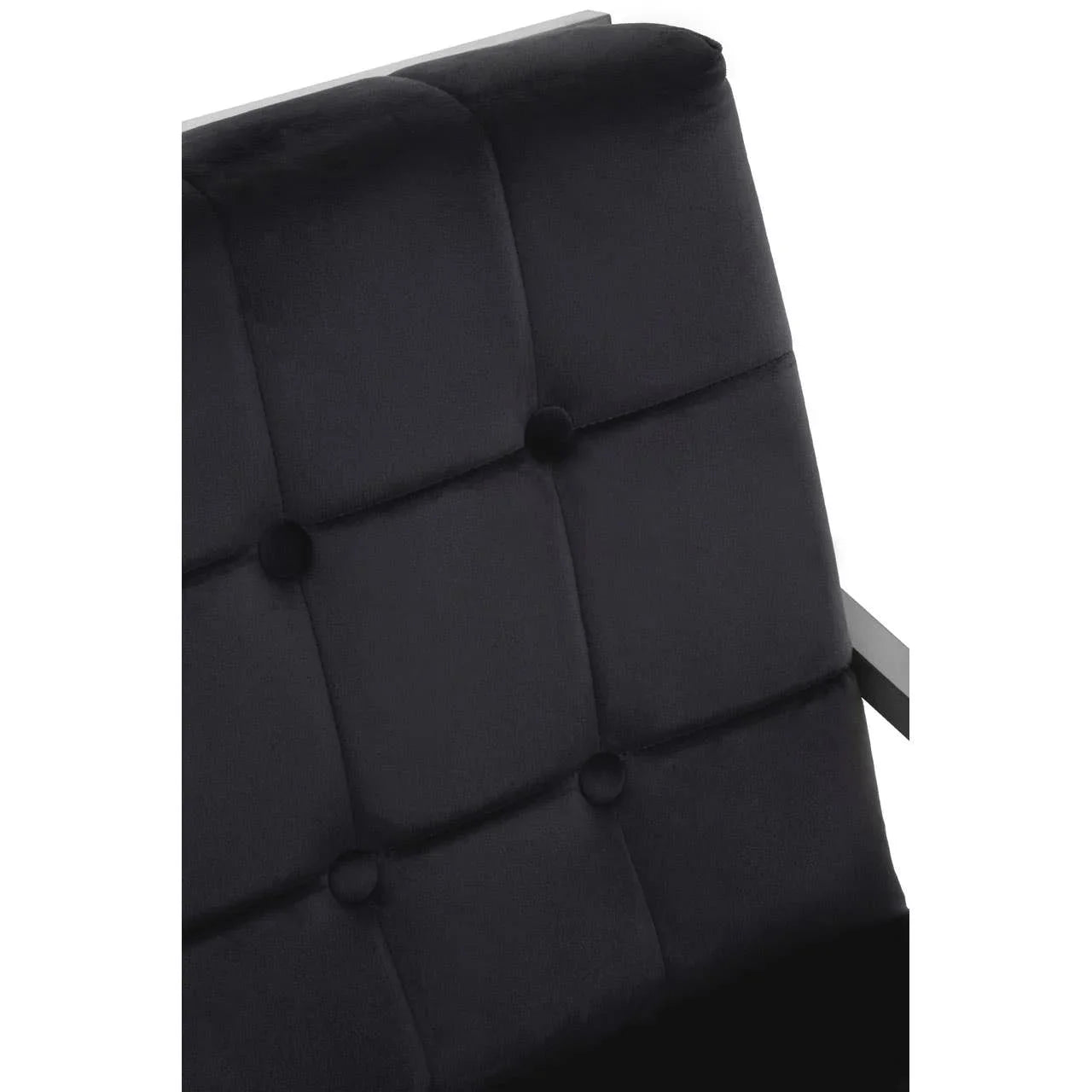 Luxe Black Velvet Accent Chair