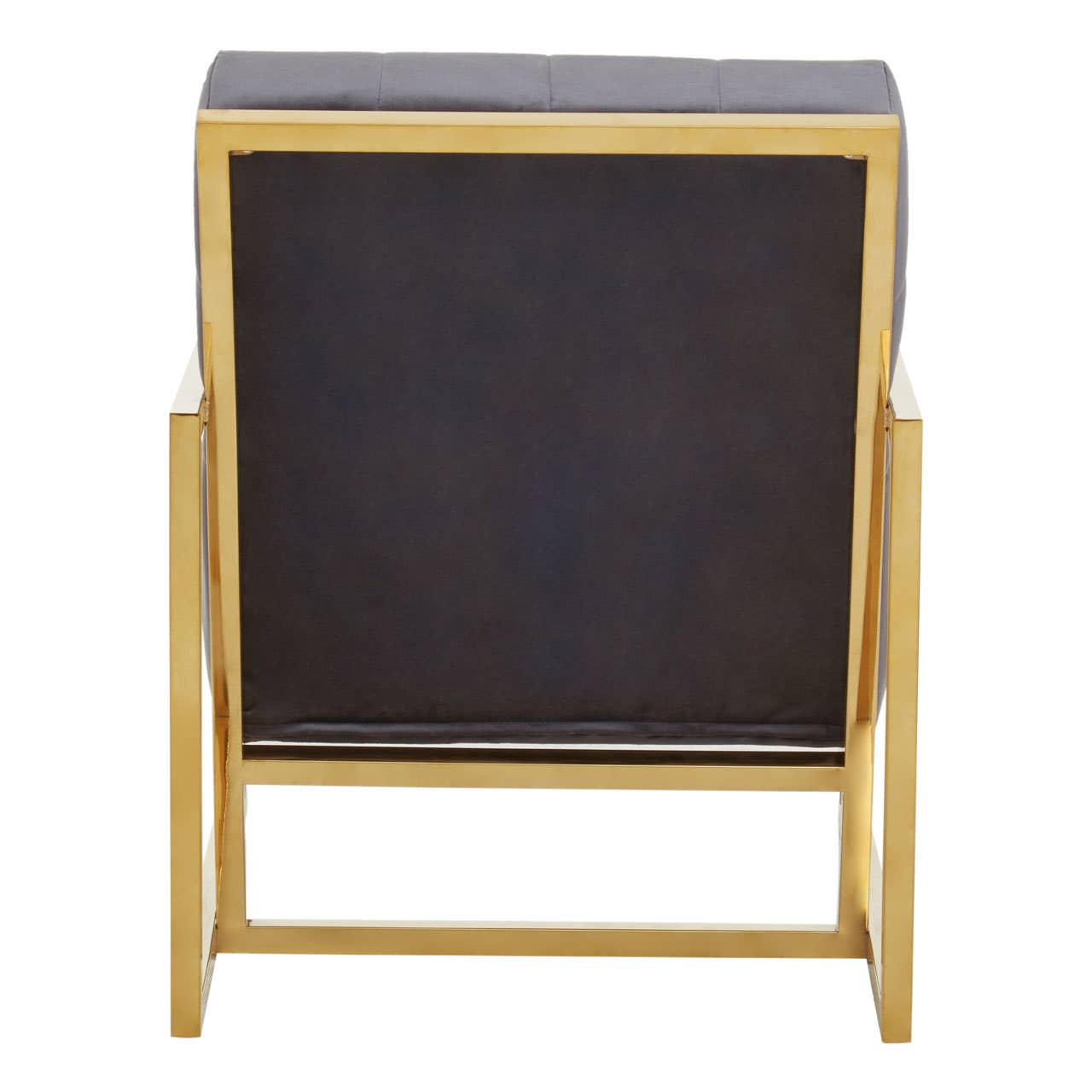 Luxe Grey Velvet Gold Chair
