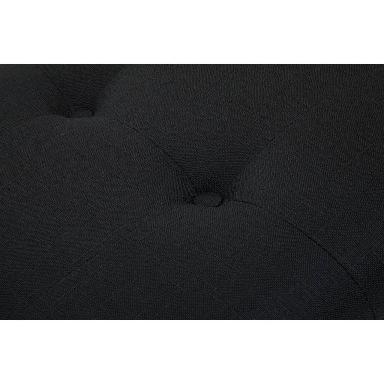 Modern Black Fabric Bench