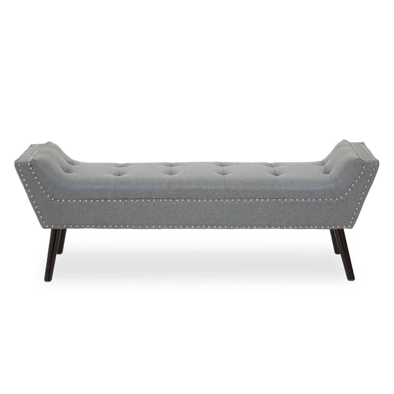 Modern Grey Fabric Bench