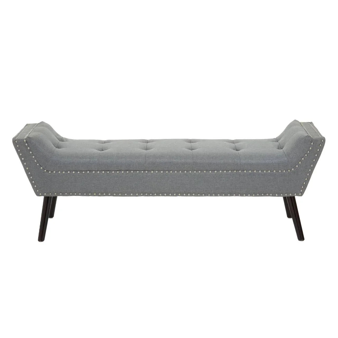 Modern Grey Fabric Bench