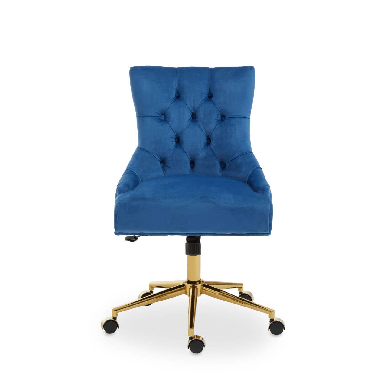 Luxe Blue Velvet Office Chair