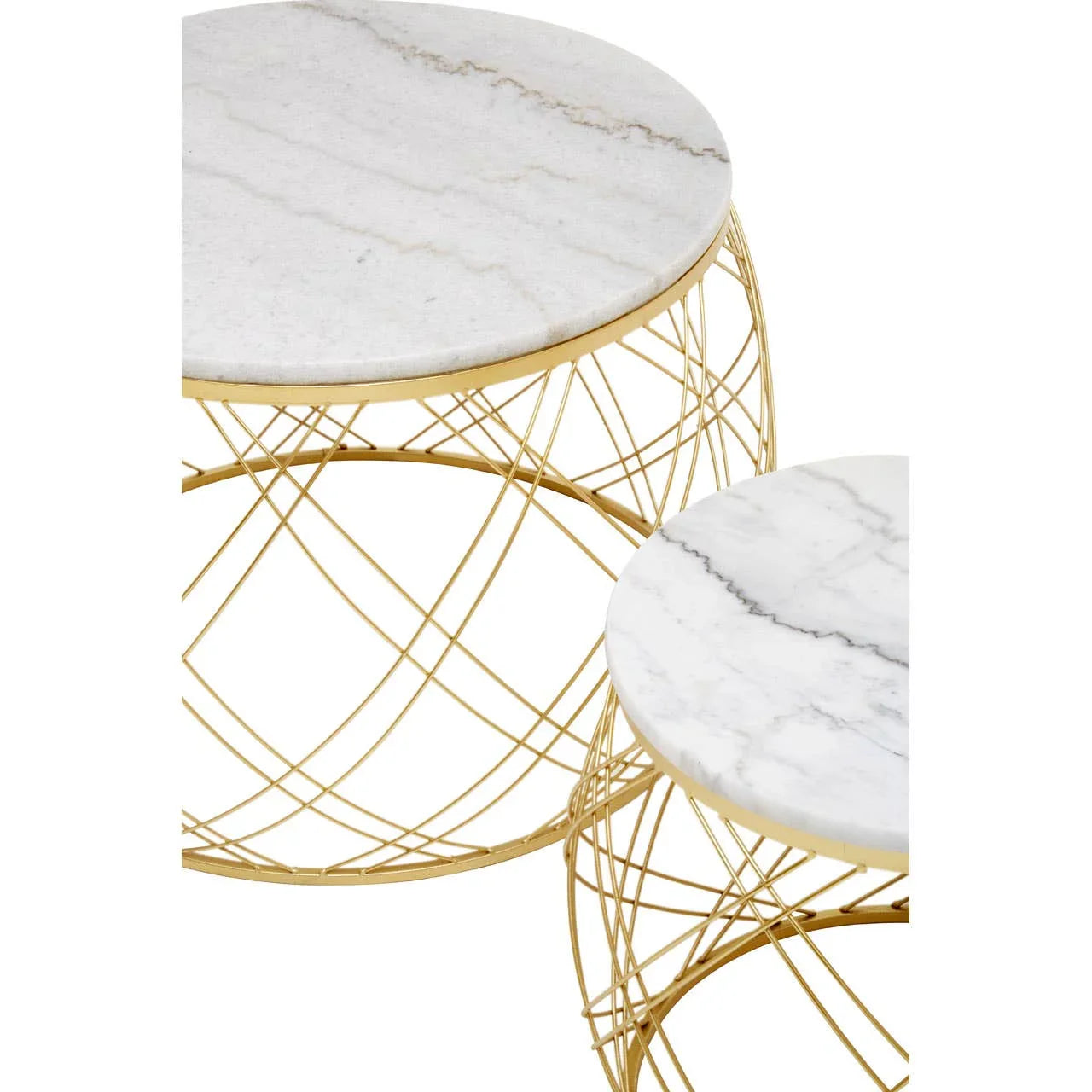 Luxe Marble Side Table Set