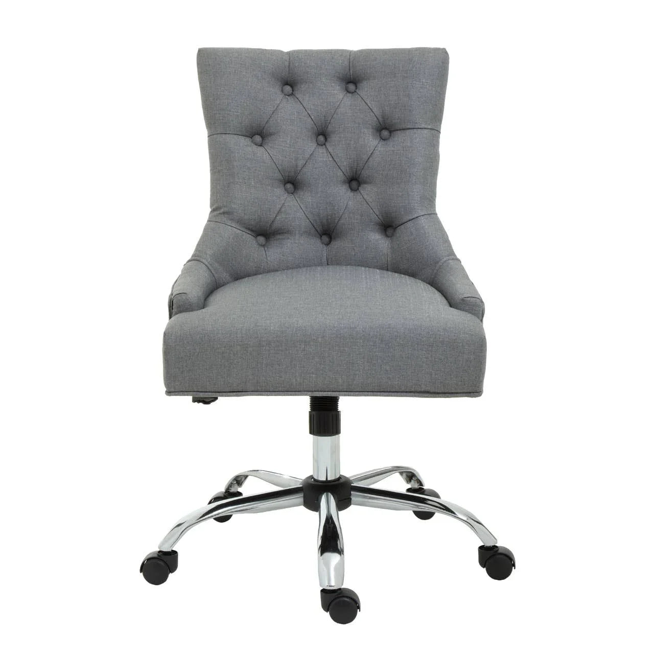 Sleek Grey Swivel Office Chair