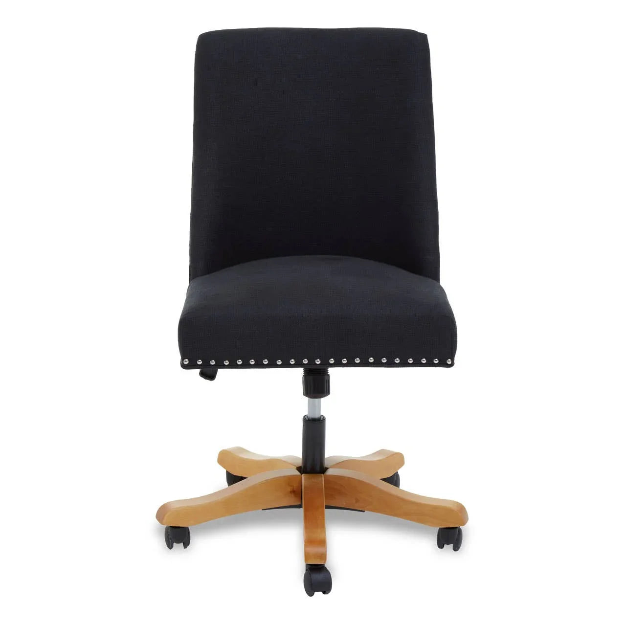 Plush Black Swivel Office Chair