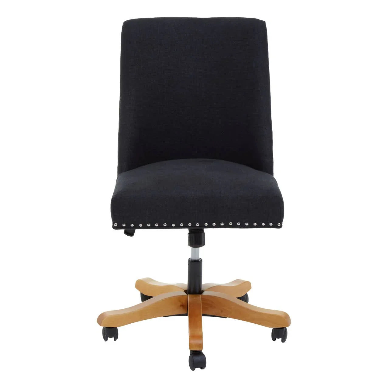 Plush Black Swivel Office Chair