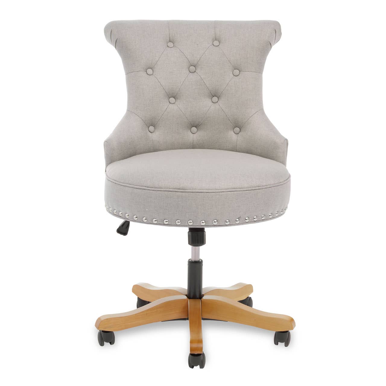 Winged Natural Fabric Office Chair