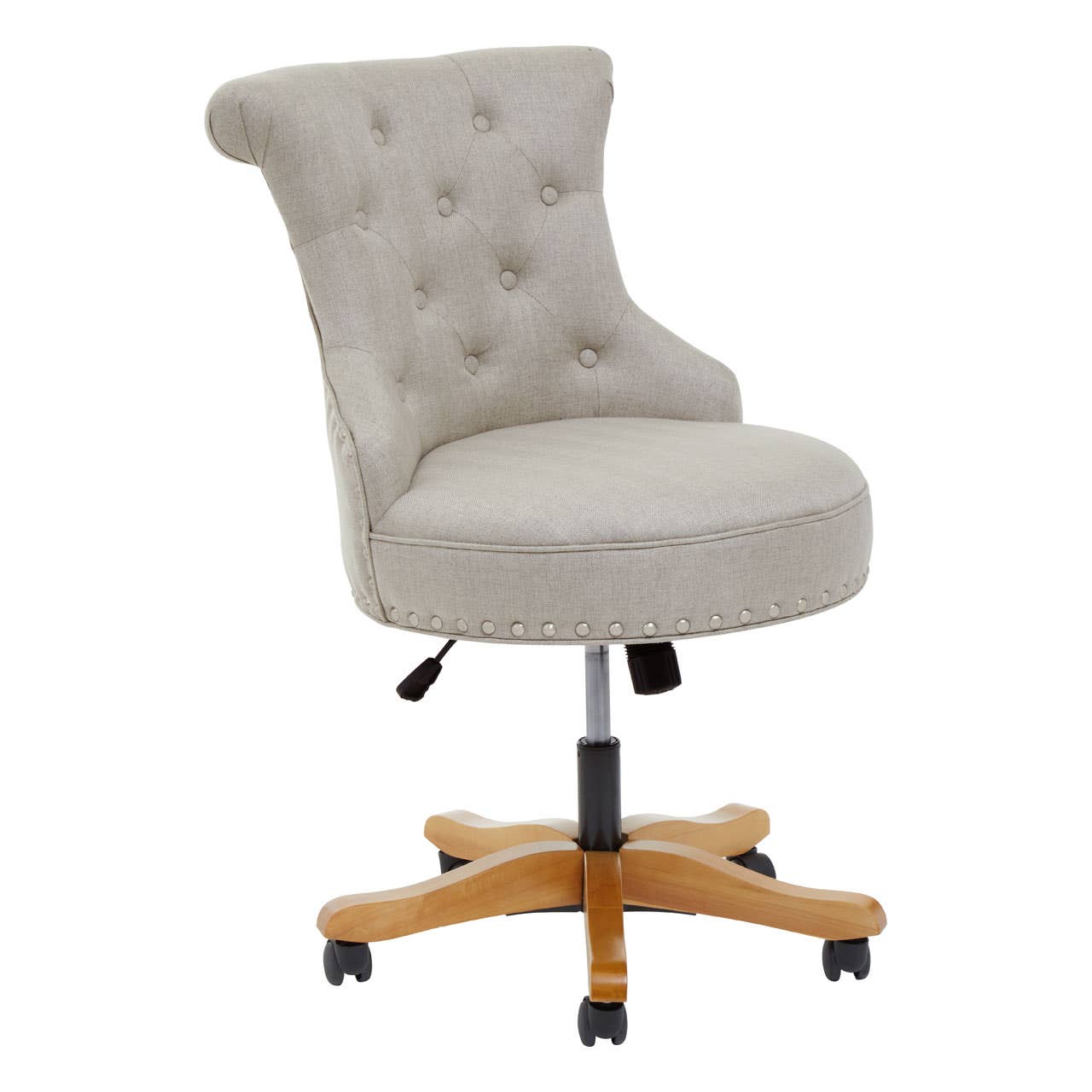 Winged Natural Fabric Office Chair