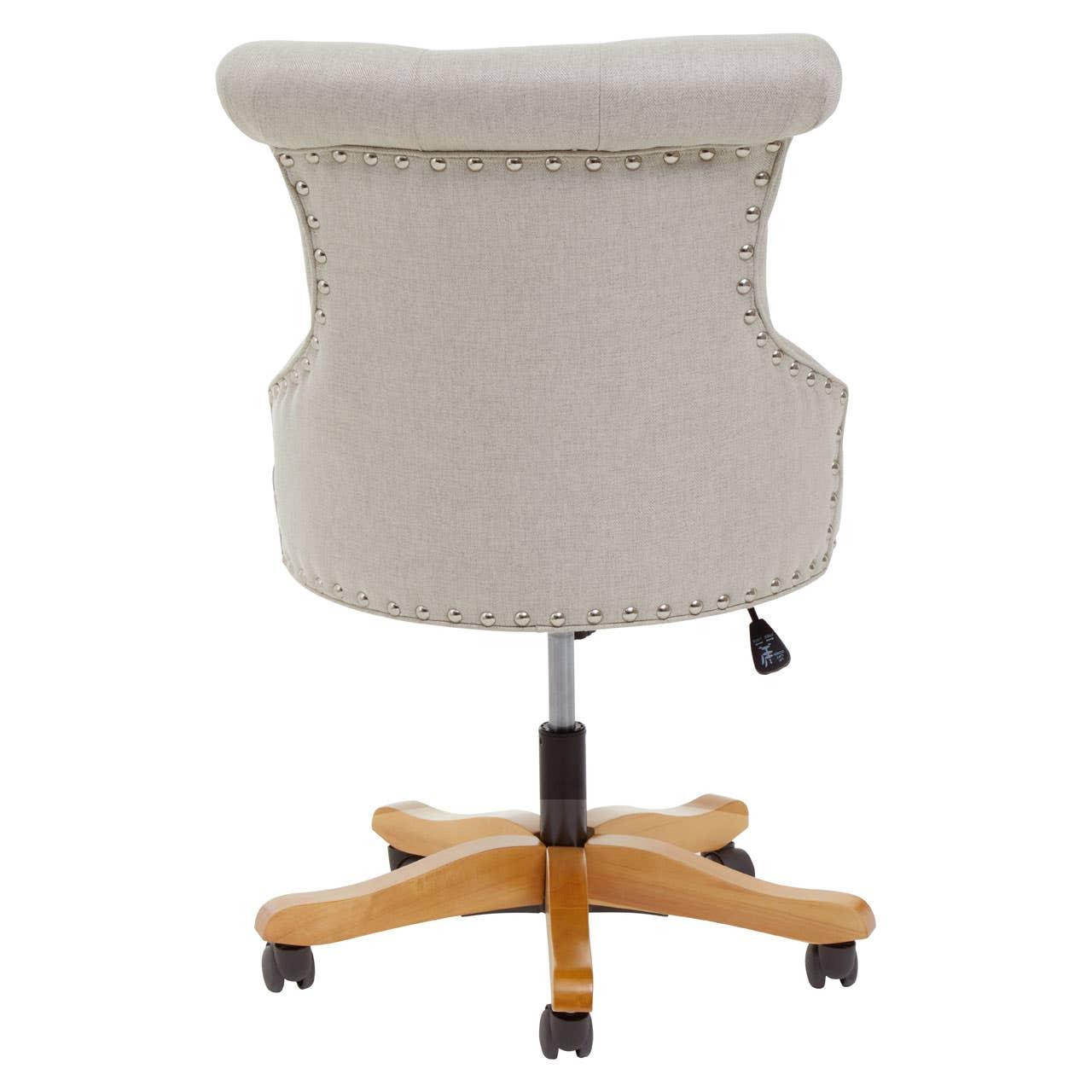 Winged Natural Fabric Office Chair
