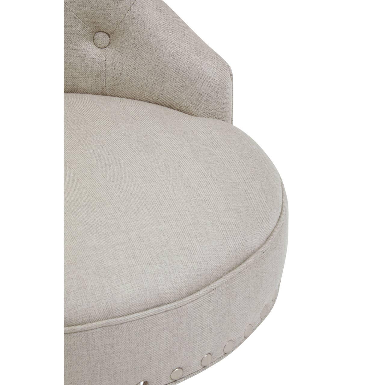 Winged Natural Fabric Office Chair